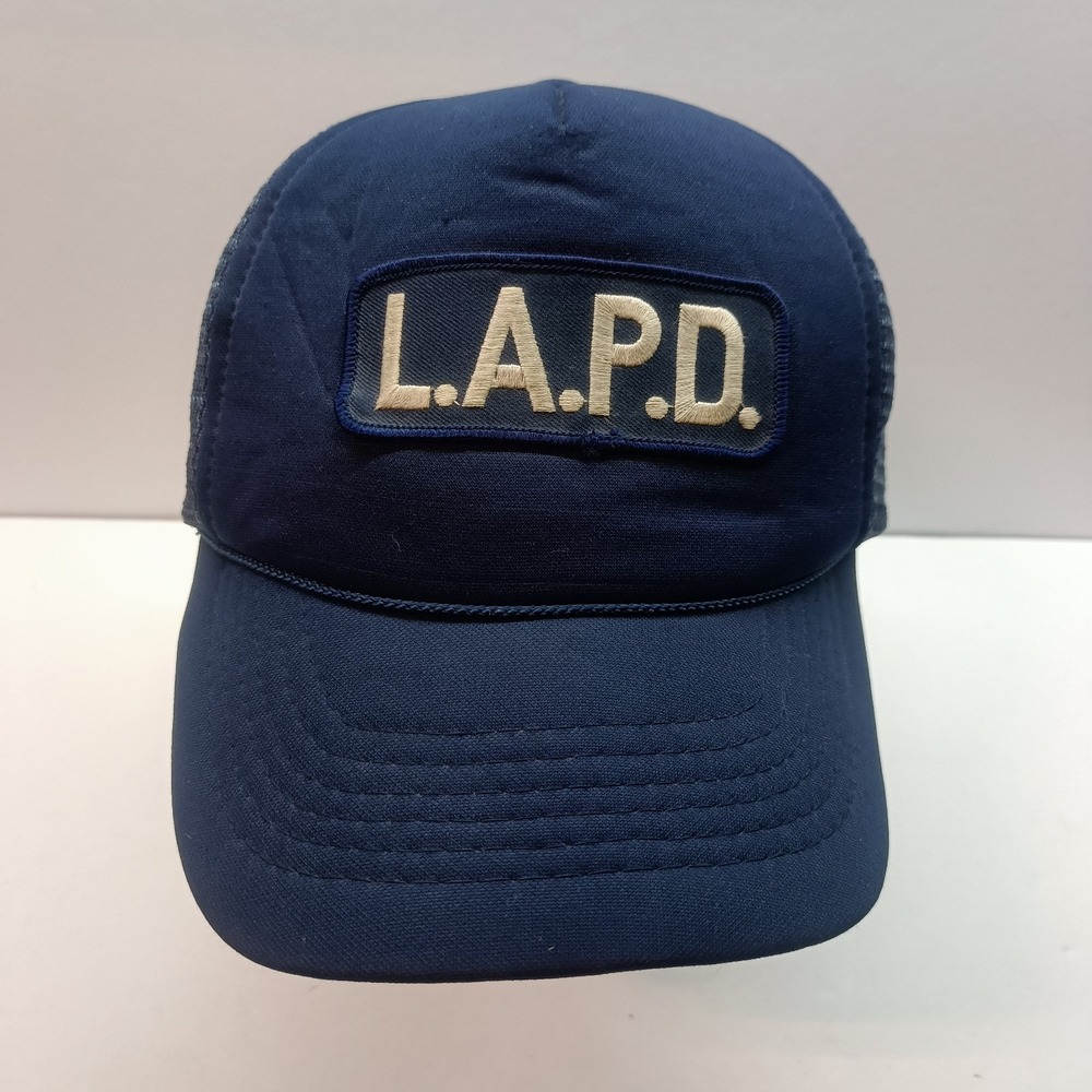 L.A.P.D.‎ 80's Los Angeles Police Department Vintage Trucker SnapBack Hat Navy